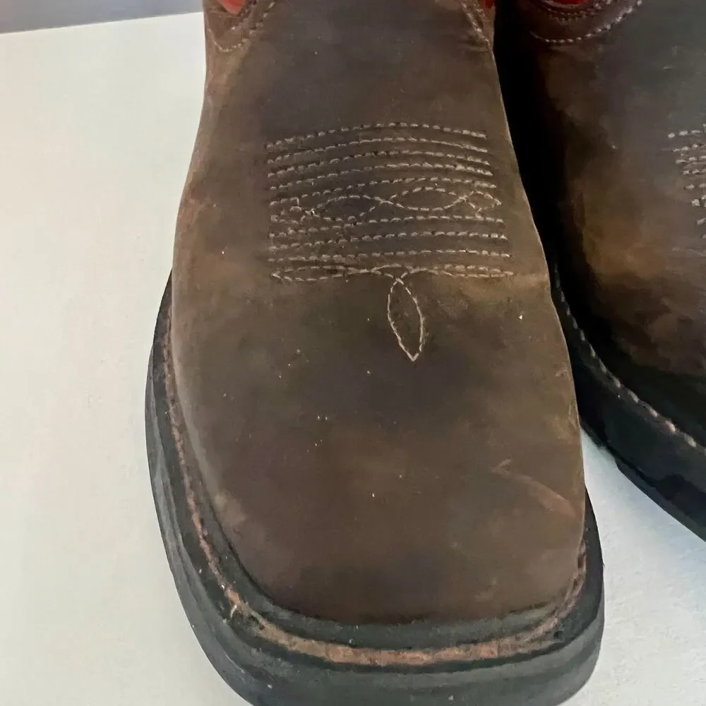 Ariat WorkHog XT Cottonwood Mens 13D Brown Leather Soft Toe EH Cowboy Work Boots